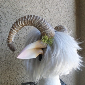 NEW ARRIVAL RAM horns headband 3D printed cosplay comicon fantasy horns with ears option wow large