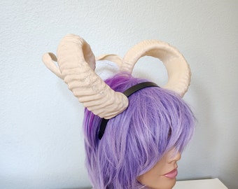 NEW ARRIVAL RAM horns headband 3D printed cosplay comicon stage performance horns extra large size.