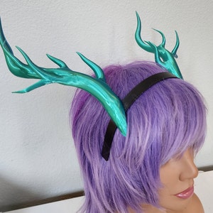 Light  Dragon  3d printed horns on headband costume addition dragon Zelda fantasy  beautiful celtic carnyx  elegand Tears of the Kingdom