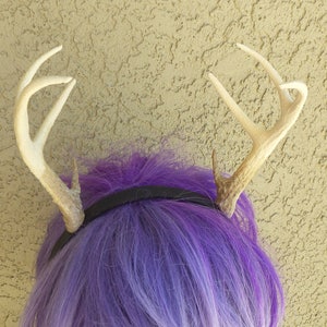 NEW ARRIVAL! Small 6&quot; size  Doe / Deer Antlers  3D Printed (Ultra Light Weight Plastic) Reindeer Antlers comic-con fantasy fawn