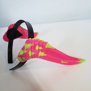 Dragon fruit style inspired 3d printed horns on headband DIY costume addition dragon ears  lizzard horns