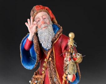 FREE SHIPPING! Father Christmas of Weston Missouri, Reproduction Print of Original Sculpture by professional artist Cindy DeGraw