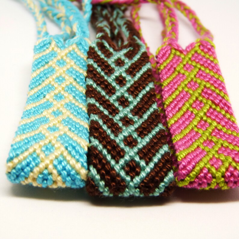 Hot Pink Apple Green Tribal Friendship Bracelet Woven Cotton Bracelet Funky Hippy Textile bracelet Stocking Filler Girlfriend Gift Macrame