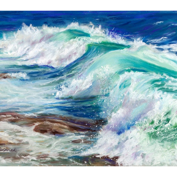 Seascape Cards, Prints and Original Pastel Painting