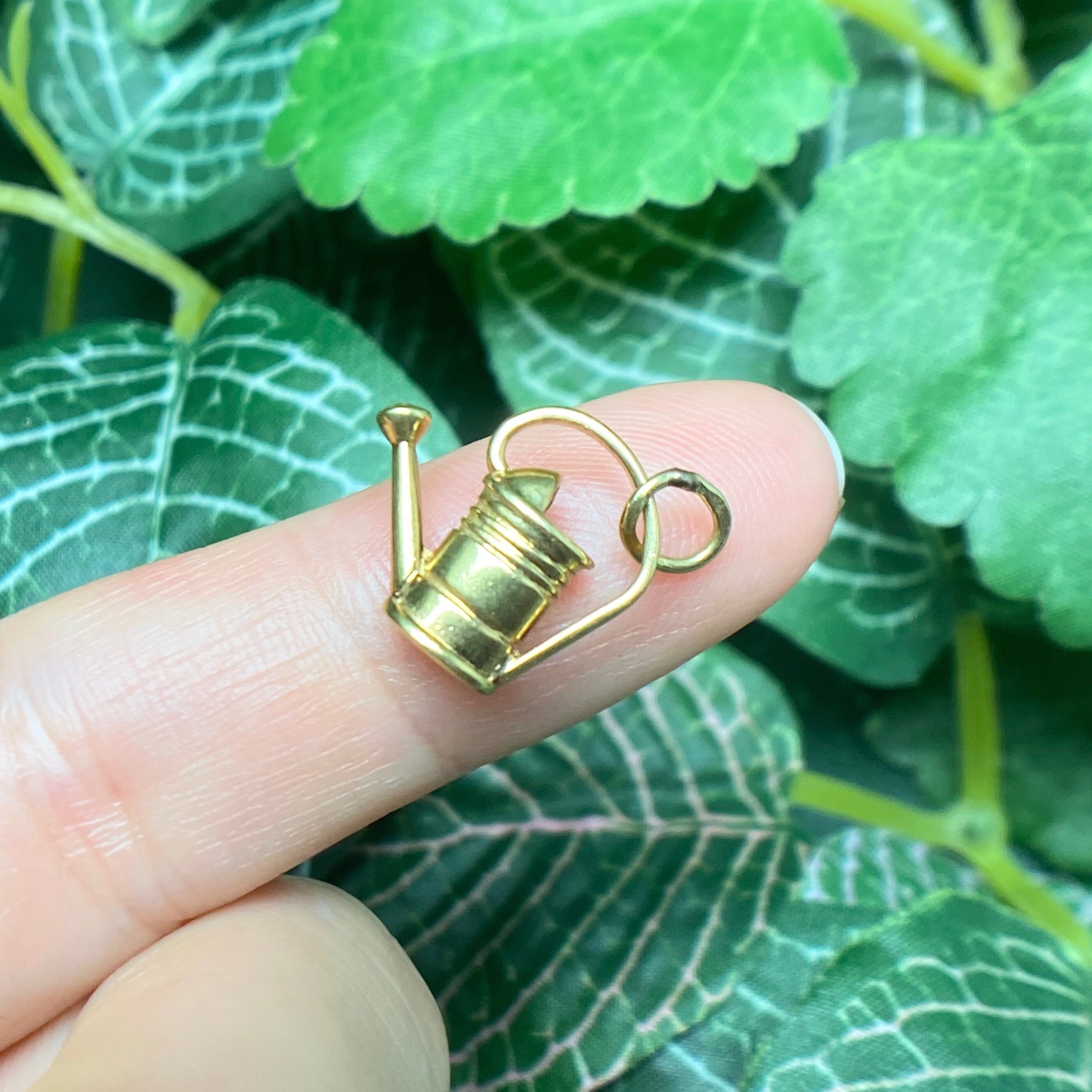 Vintage 14k Solid Gold Garden Watering Can Charm