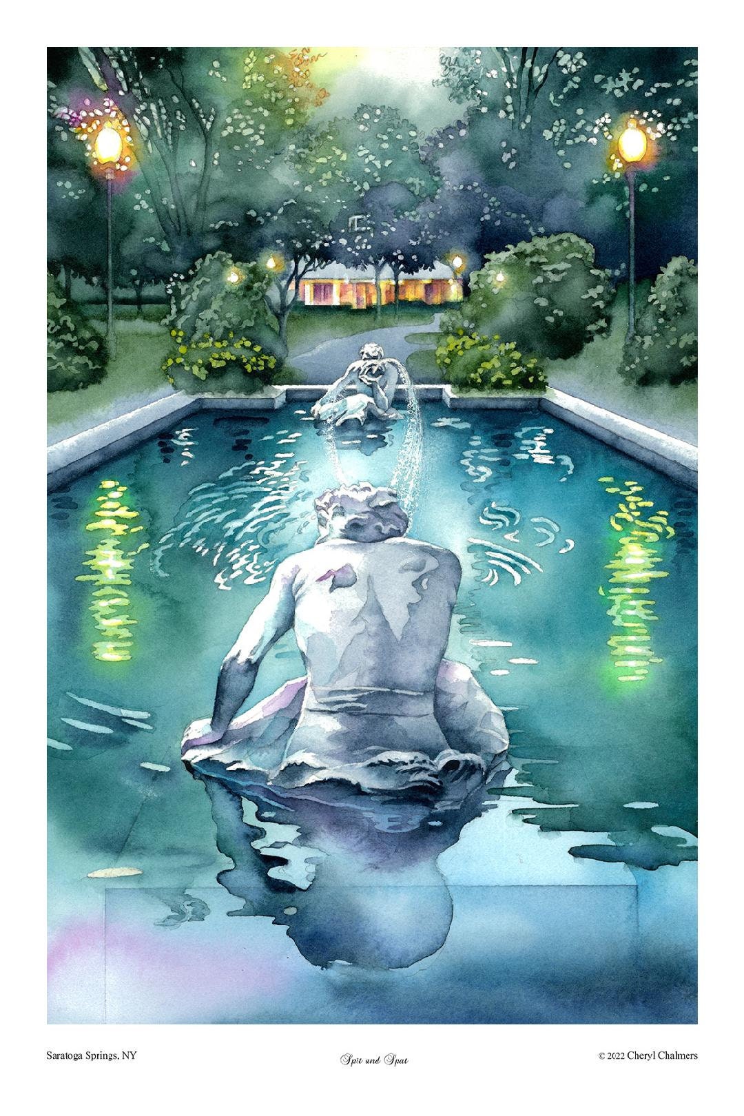 Saratoga Springs Watercolor 12