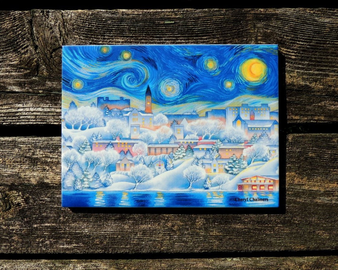 Cornell University Wall Art Ceramic Tile Celestial Art Etsy