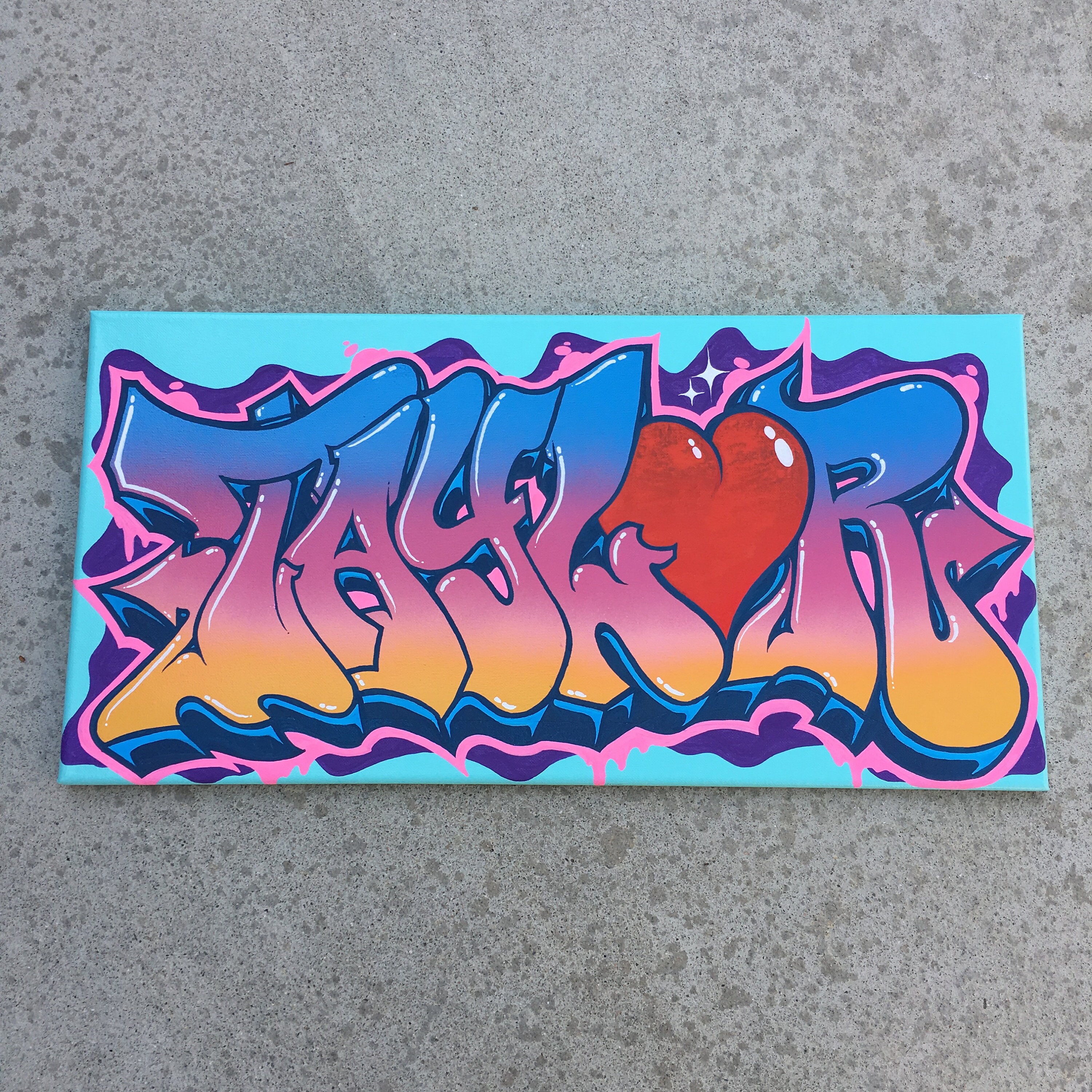 Personalized Custom Graffiti Name Painting on Canvas Etsy Canada