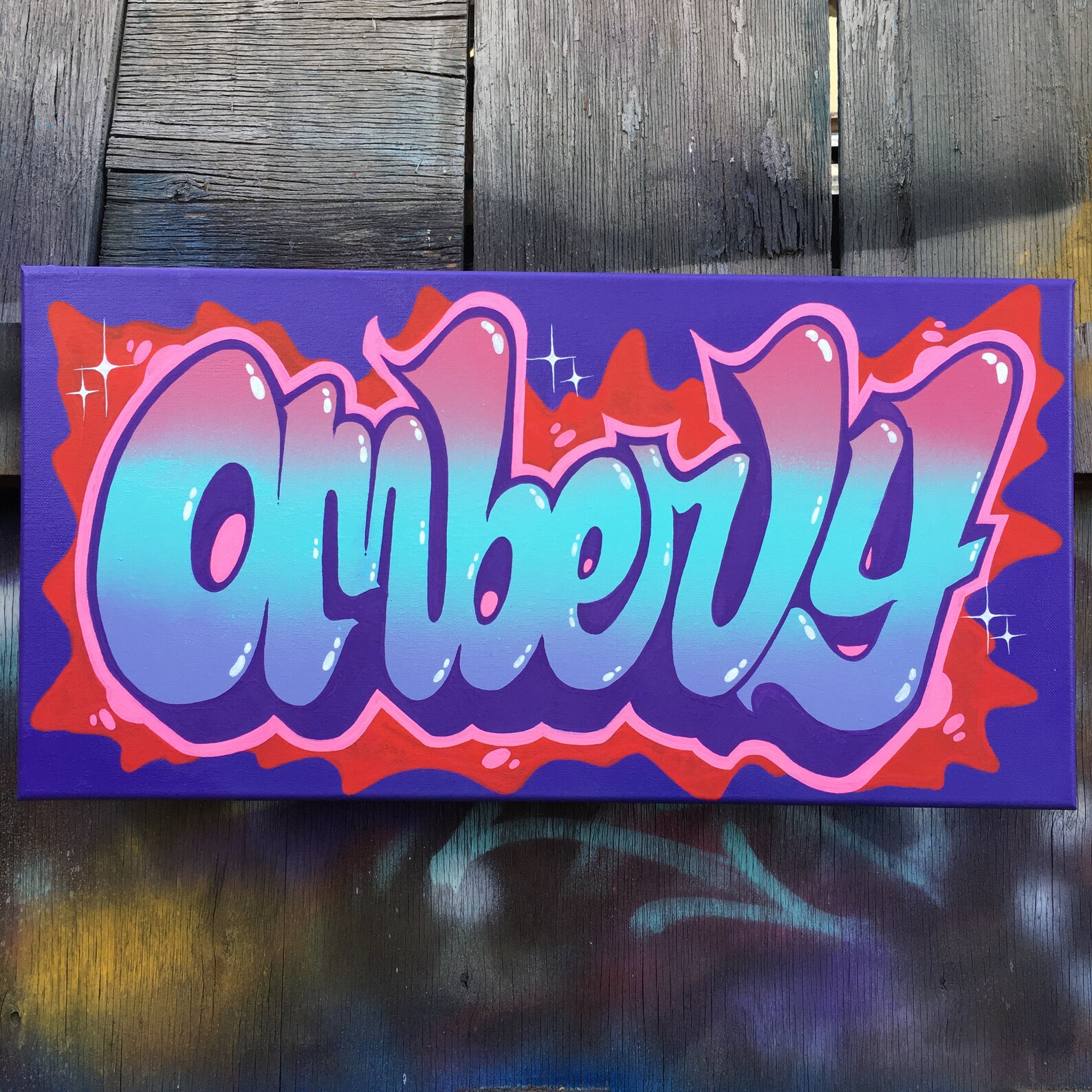 Personalized Custom Graffiti Name Painting on Canvas Etsy