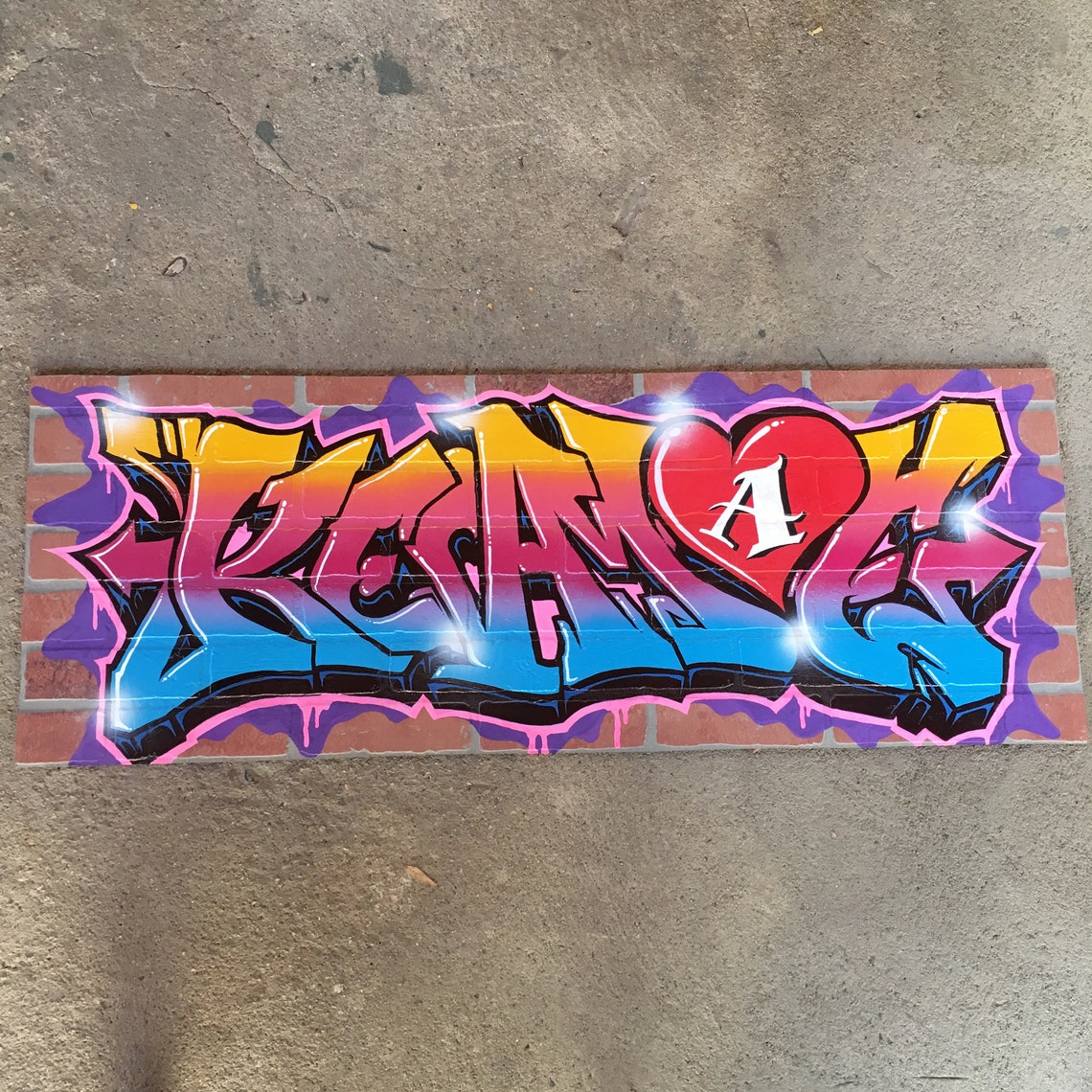 Personalized Custom Graffiti Name Painting on Canvas Etsy