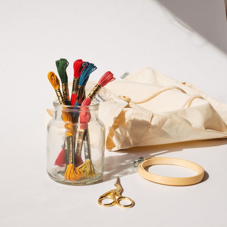 Francis-embroidered and customizable organic cotton bag