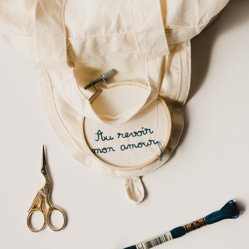 Francis-embroidered and customizable organic cotton bag