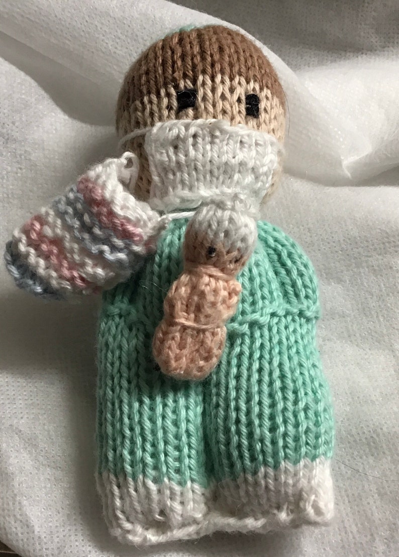 Lot 2 doll knits cotton wool organic fine  carer male female  baby