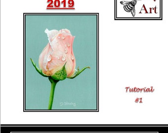 Tutorial con lápices de colores Rosebud 2019 de Deb Stanley Art