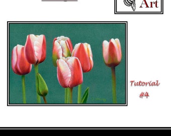 Tutorial na temat tulipanów z kolorowymi kredkami autorstwa Deb Stanley Art