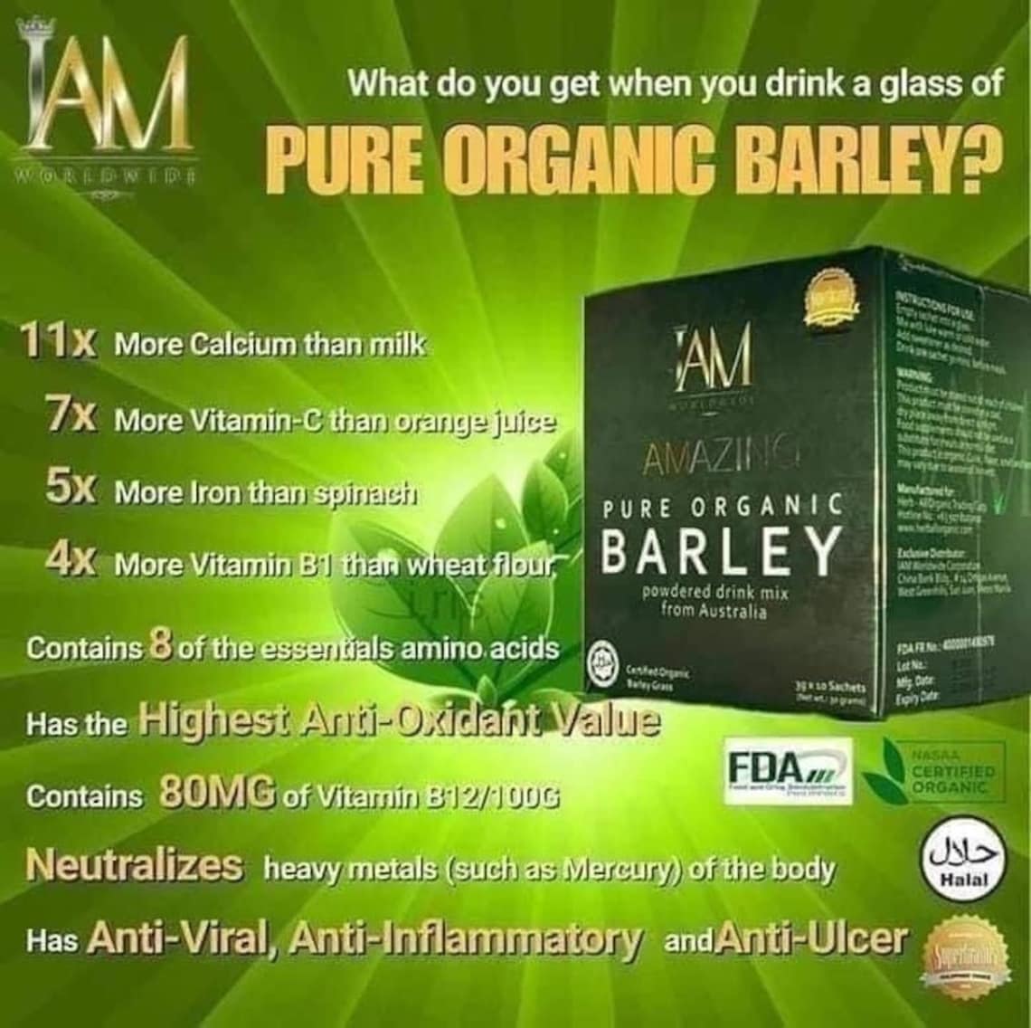 Amazing Pure Organic Powdered Barley / IAM Worldwide Barley Etsy Amazing Pure Organic Powdered Barley / IAM Worldwide Barley Etsy
