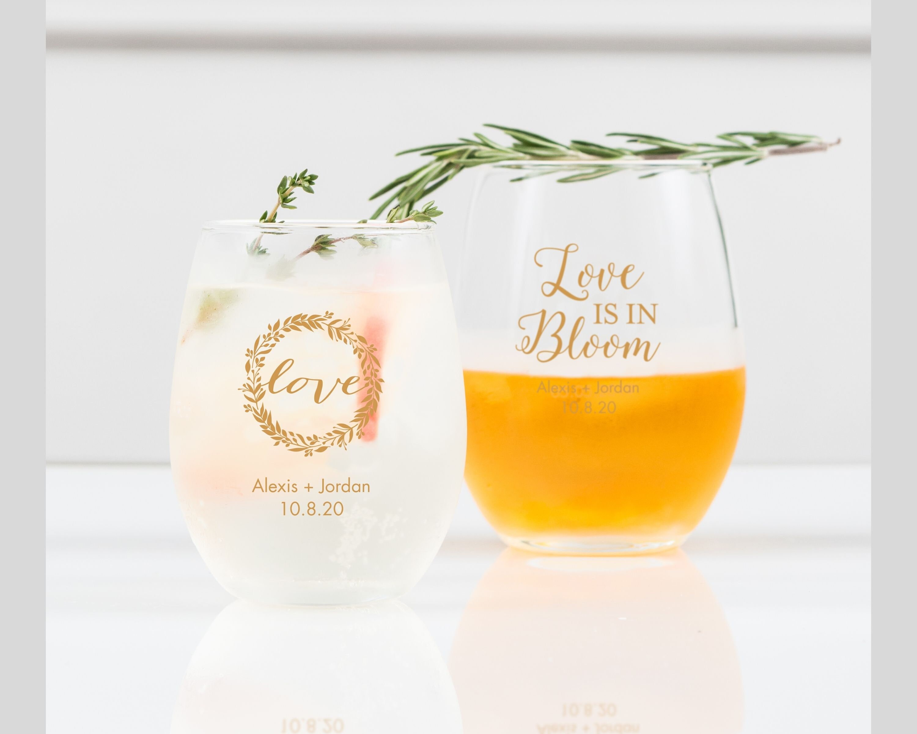 Custom Bridal Shower Wine Glasses Small Wine Glasses 39 Etsy