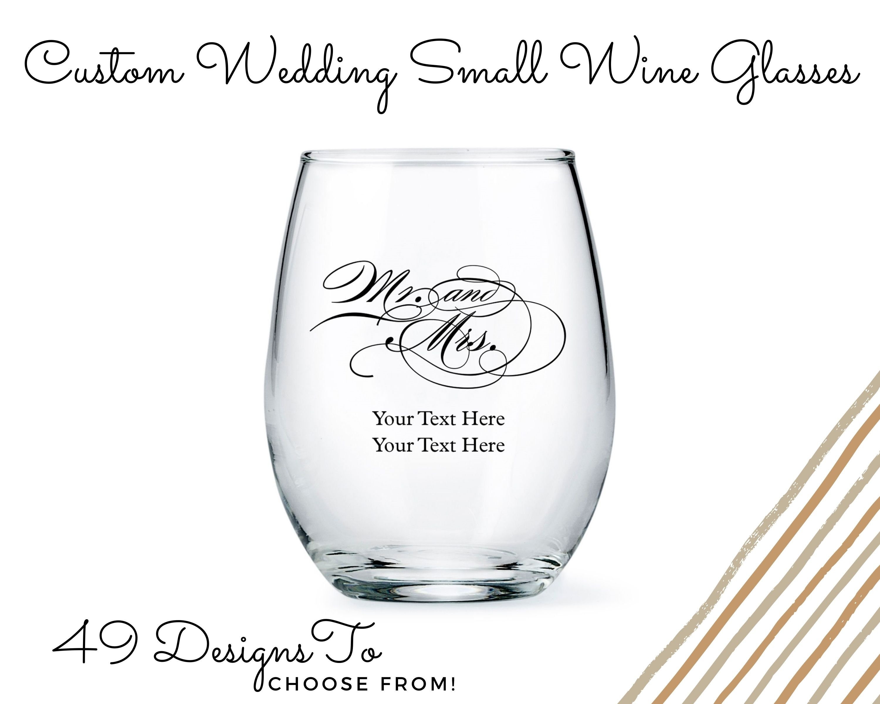 Custom Wedding Favour Small Wine Glasses 49 Designs to Etsy UK
