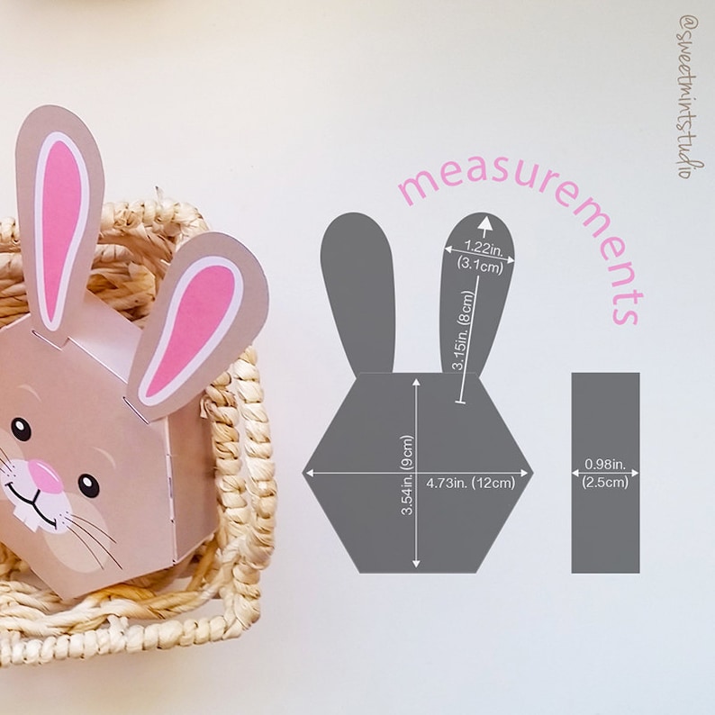printable bunny box diy digital download rabbit party