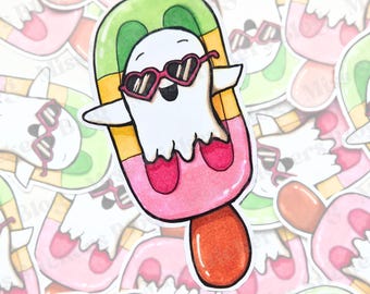 Summer Ghost Vinyl Sticker | Skeet the Sheet's Pool Float