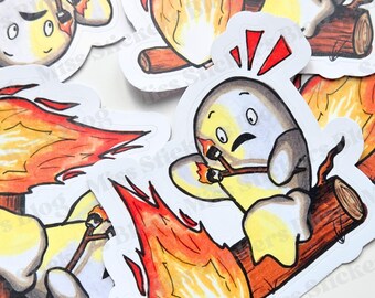 Ghost Campfire Vinyl Die-Cut Sticker | Skeet the Sheet