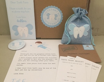Extensive personalised blue tooth fairy kit/set - can be used again and again