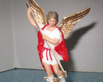 Rare Vintage The Arch Angel St. Gabriel Small Plastic Car Front Dash Mount Religious Themed Figurine Statuette.  **FREE Shipping**