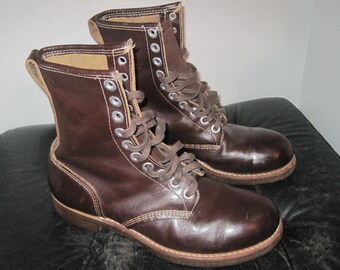 FRYE 87460 NOLAN CHUKKA Mid Lace Brown Leather Work Boots  display picture 1