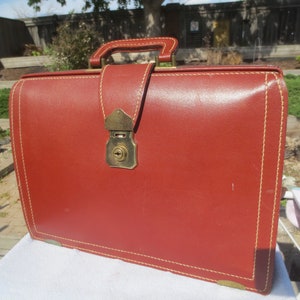 Rare millésime Incredible Condition Hard Leather Cooper Weeks of Canada Porte-documents de l'agent secret d'affaires de l'avocat. **Livraison gratuite**