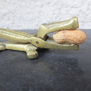 Vintage Brass 8.5&quot; Alligator Nutcracker Relationship Fixer.  **FREE Shipping