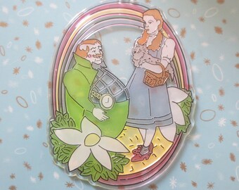 Vintage Plastic Dorothy and Toto Meets the Wizard of Oz Sun Catcher Window Art Decor.  **FREE Shipping**
