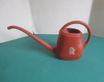 Vintage Mid Century Modern Small Cute Hard Plastic Watering Can with Long Spout.  **FREE Shipping**