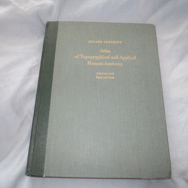 Rare Vintage 1st Original 1963 Print Edition of Eduard Pernkopf's Atlas Topographical and Applied Human Anatomy Vol. 1.  **FREE Shipping**