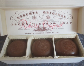Vintage Brand New Never Used Roberts Original Brown Windsor Soap Boxed Set Made in England.  **FREE Shipping**
