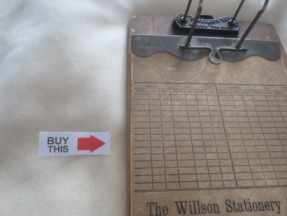 Very Rare Vintage Antique Office Specialty Mfg Co Clip Board With