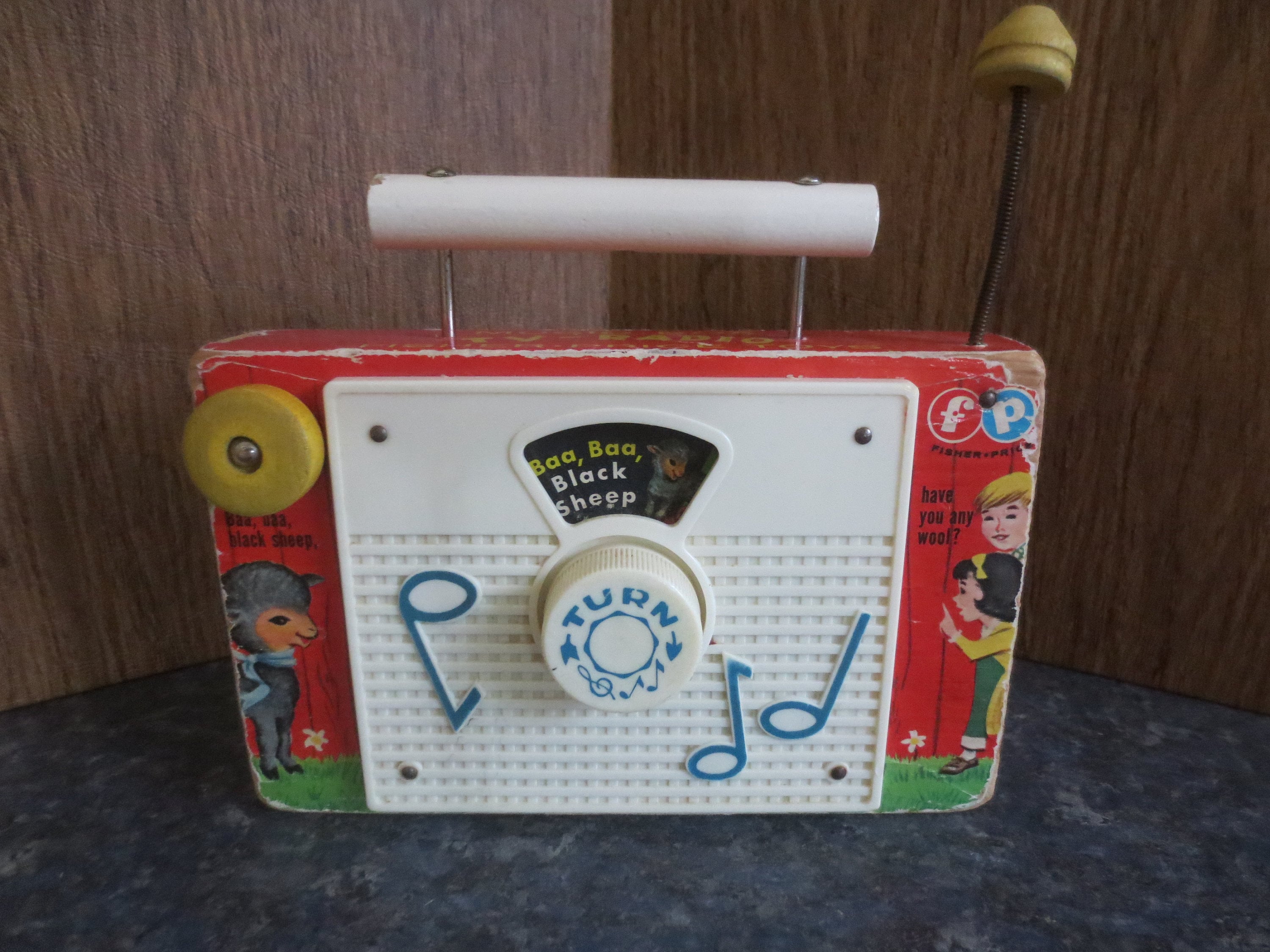 Vintage 1966 Fisher Price Toys Baa Baa Black Sheep Tv-radio Turn