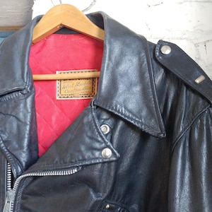 Rare Genuine Vintage 1970's Sportchief Genuine Select Steer Hide Motorcycle Marlon Brando Bad Boy Jacket Size Large. FREE Shipping image 9