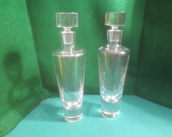 Vintage Hard to Find Design Nachtmann Fine Bavarian Crystal Glass Contemporary Decanter Bottles.