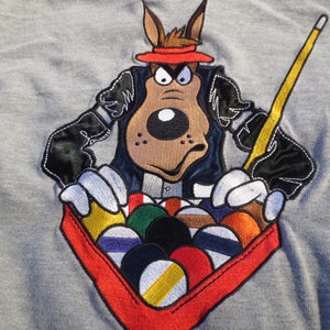 Vintage Terrytoons Droopy Dog and Wolf Pool Hustler Men's Short Sleeved Shirt - Size Large.  **FREE Shipping**