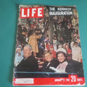 Vintage Life Magazine The Kennedy Inauguration Edition January 27, 1961.  **FREE Shipping**