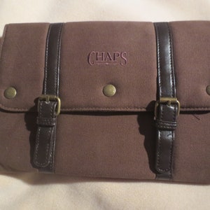 Nouveau logo brodé tissé en coton Ralph Lauren Chaps Sac utilitaire de voyage et de toilette personnelle Housse.  **Livraison GRATUITE**
