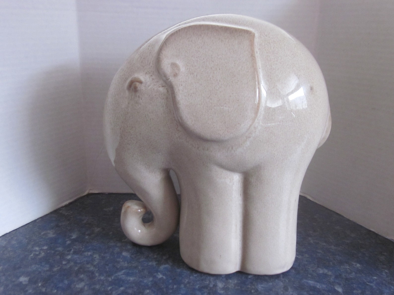 Large Bombay Ceramic Pottery Elephant Statue Figurine. FREE Etsy
