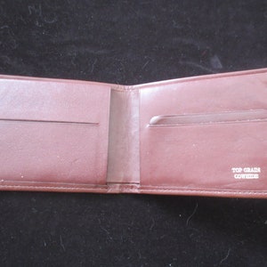 Vintage Roger Gimbel's Men's Billetera marrón de cuero de grano superior de Roger Gimbel Accessories. **Envío gratis**