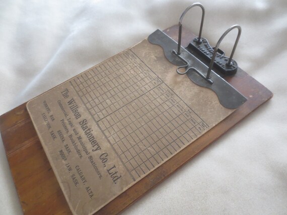 Very Rare Vintage Antique Office Specialty Mfg Co Clip Board With