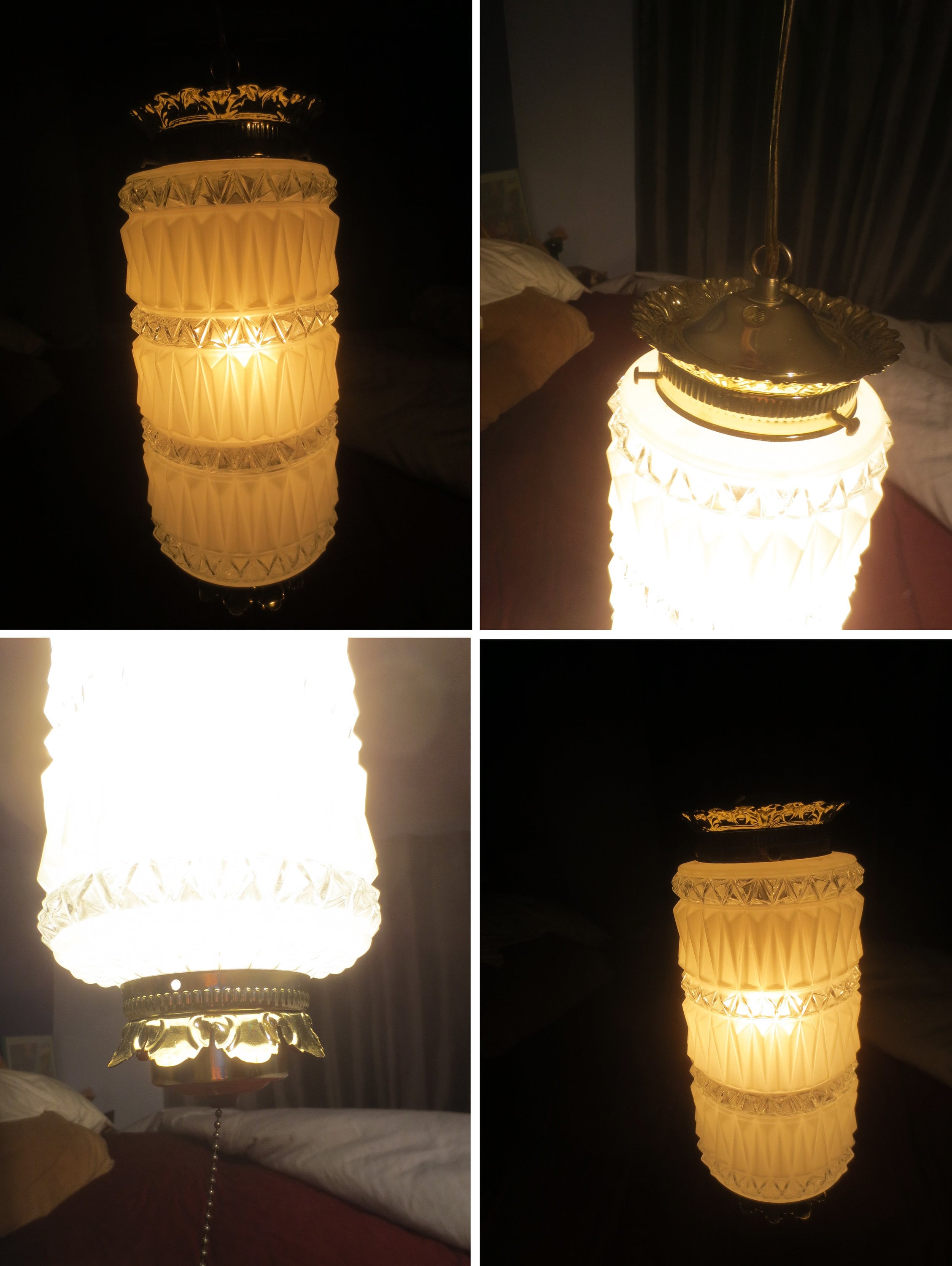 Vintage Mid Century Chic Hollywood Regency Ornate Cylindrical