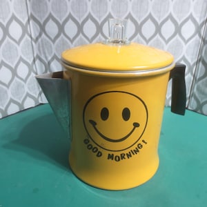 vintage Rare difficile à trouver Good Morning en aluminium avec percolateur de feu de camp en aluminium par Foley Fabriqué aux États-Unis.  **Livraison GRATUITE**