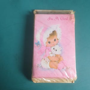 Tout nouveau lot de 10 cartes de vœux vintage et enveloppe C'est une fille, je suis une fille par Gibson Fabriqué au Canada.  **Livraison GRATUITE**