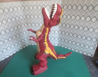 Fun Kinda Cute and Adorable 2005 Mattel Fisher Price Imaginext Colorful T-Rex Automation Toy.