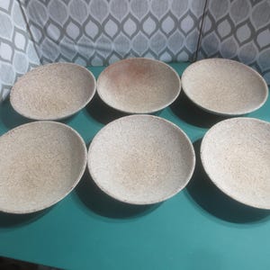 Vintage Mid Century Modern 6 Boltalite Food Cereal Soup Salad Bowls Made in the USA.  **FREE Shipping**