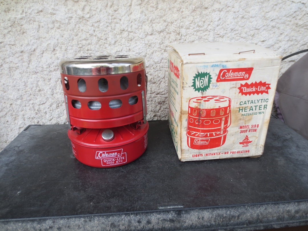Vintage 1971 Coleman Quick-lite Catalytic Heater Model 518 B